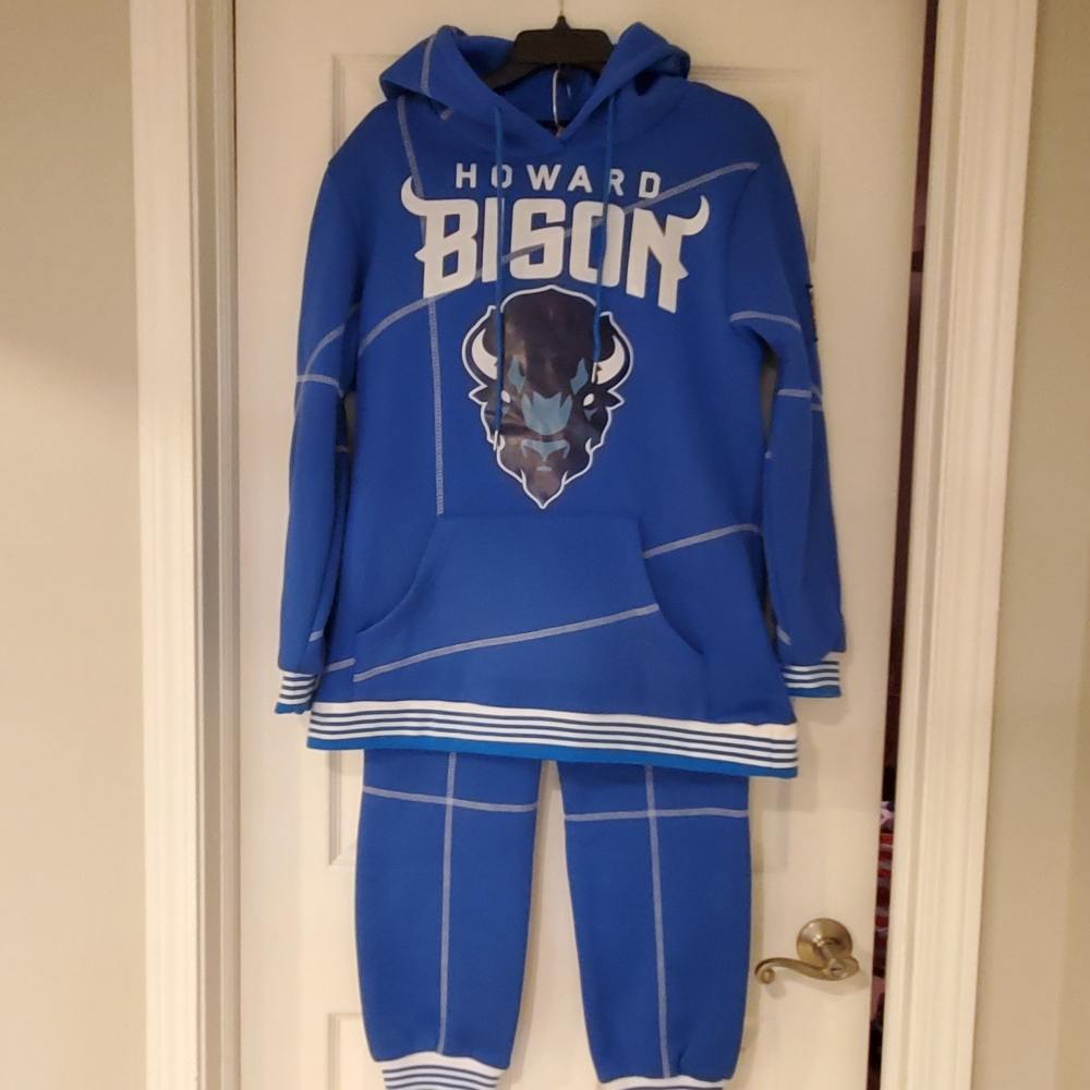 Howard University Bison Men's Blue Hoodie and Sweatpants Set